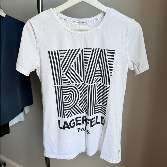 Karl Lagerfeld Tops - Karl Lagerfeld White T-shirt in XS